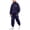 Navy, variant on Kids Sweatshirt Set, Long Sleeve Pullover Top & Elastic Waist Cuffed Pants, Casual Pull-On Outfit For Medium & Large Kids Navy 14-15 Years