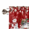 thumbnail image 5 of Christmas Snowman Truck Kitchen Curtains and Valances Set, Poinsettia Leaf Xmas Balls Red Rod Pocket Window Valance Window Curtain Panels for Living Room Bedroom Laundry, 27.5x36in, 3 Pieces, 5 of 7