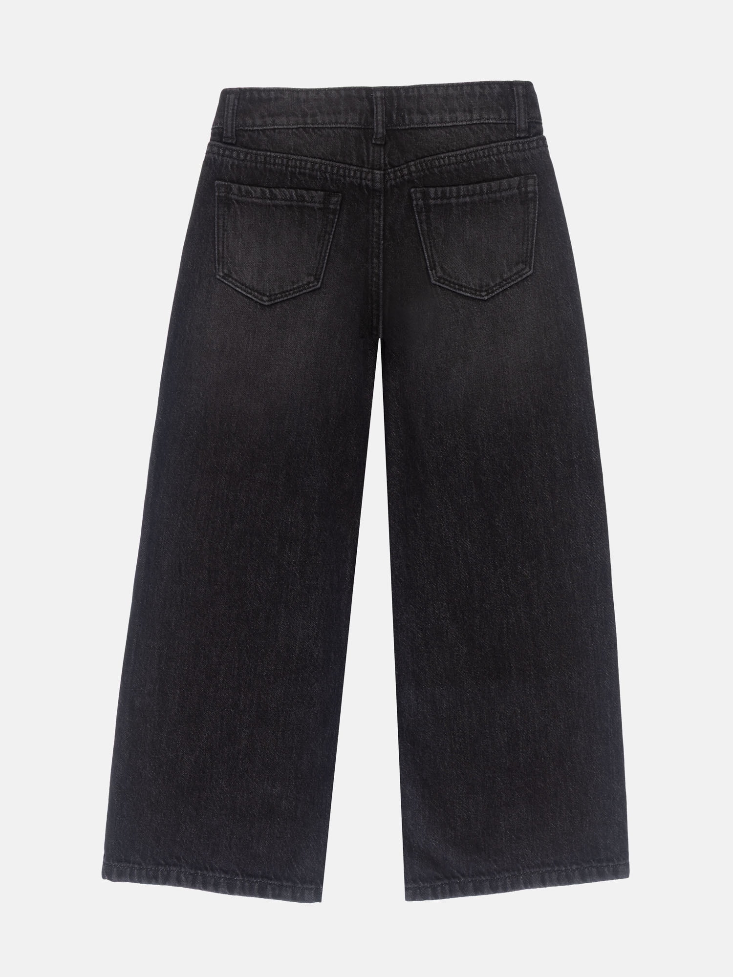 Wonder Nation Girls Crossover Waist Wide Leg Jeans, Sizes 5-18