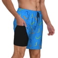 thumbnail image 2 of Gukieu Colorful Snake Print Men's Double Layer Sports Swim Trunks, Quick Dry Adjustable Waist Swim Shorts Swimwear-X-Large, 2 of 6