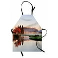 thumbnail image 1 of Fall Apron Vibrant Maple and Pine Trees Reflection Stone Bridge over Creek Fog Houses and Hills, Unisex Kitchen Bib Apron with Adjustable Neck for Cooking Baking Gardening, Multicolor, by Ambesonne, 1 of 3