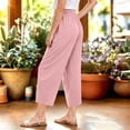 thumbnail image 6 of Nilvkv Girls Lightweight Pants, Girls Sweatpants, Solid Color Loose Fit Joggers with Elastic Waist and Side Pockets for Summer Casual Days Pink 9-10 Years, 6 of 9