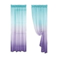 thumbnail image 2 of Two-Tone Gradient Sheer Curtains With Rod-Through Designs Stylish Concise Curtains Breathable Sheer Curtains For Bedrooms And Living Rooms, 2 of 6