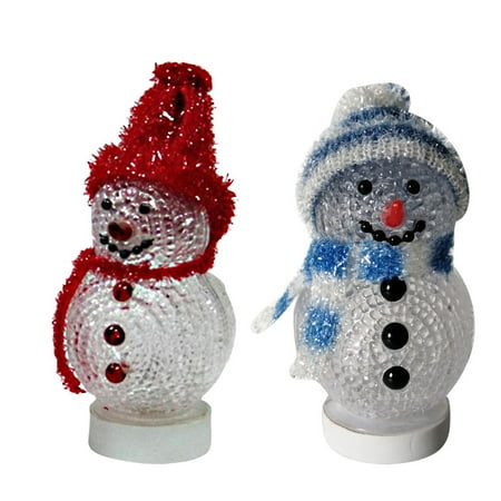 

Nightlight 2 PCS Cutainsforbedroom Christmas Goodies Glowing Snowman Xmas Party Lamp Shine