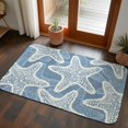 thumbnail image 6 of Front Door Mat 19.7"x31.5", Grey Blue Starfish Coastal Non Slip Backing & Low Profile Doormats, Absorbent Muddy Dirt Trapper Door Mats for Front Back Door Entryway All-Weather Nautical Summer Ocean, 6 of 9