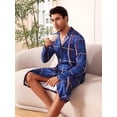 thumbnail image 3 of Men's Plaid Long Sleeve Homewear Robe, 3 of 5