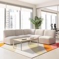 thumbnail image 2 of Canapé Sectionnel Modulaire 5 Places en L, Lounge, en Tissu Avoine, 2 of 8