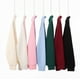 thumbnail image 4 of Autumn/Winter Heavyweight Piqué Cotton Polo Neck Sweatshirt, Loose Fit, Solid Color, Couple Style, Turn-Down Collar, Long Sleeve, 4 of 4