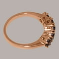 thumbnail image 4 of LBG British Made 18k Rose Gold Natural Garnet Womens Eternity Ring - 33 size options - Size 4.75, 4 of 7