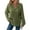 Army Green, variant on Olyvenn Hoodies Sweatshirt for Women Waffle Long Sleeve Oversized Sweaters Drawstring Button V Neck Casual Pullover Tops Pink XL