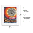 thumbnail image 2 of Mexico - Pride of Indian Culture - Aztec Tablet and Warriors - Vintage Travel Poster c.1950s - Fine Art Rolled Canvas Print 11in x 14in, 2 of 4
