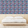 thumbnail image 3 of Ambesonne Flowers Boho Peel & Stick Wallpaper for Home, Garden Scene Rose Art, 13"x100", Lavender Peacock Green, 3 of 5