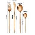 thumbnail image 4 of 24-Piece Rose Gold Stainless Steel Cutlery Set | 6 Knives, 6 Forks & 12 Spoons | Mirror Polished Western Tableware In Gift Box for Dining & Gifting, 4 of 7