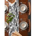 thumbnail image 2 of Ldtrchee Forests Tree Table Runner 70 Inches, Grey Nature Plants Pine Maple Trees Bed Runner Dresser Scarves Tabletop for Indoor Outdoor Parties/Ceremony/Banquet, 13" x 70", 2 of 8