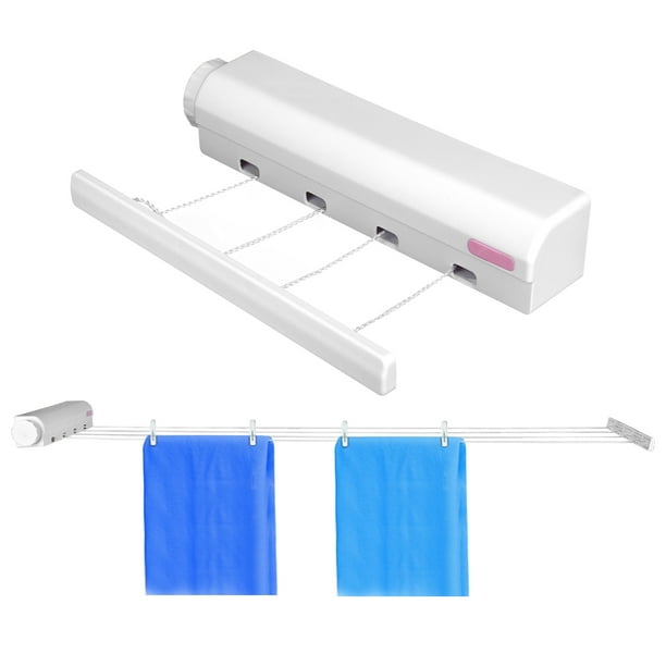 Tendedero de Plastico Telescopico Retractil Moderno Tendedero de Ropa Colgador de Cuerda de Secado para Suministros Interiores y Exteriores 1 Ecomeon no Walmart en linea