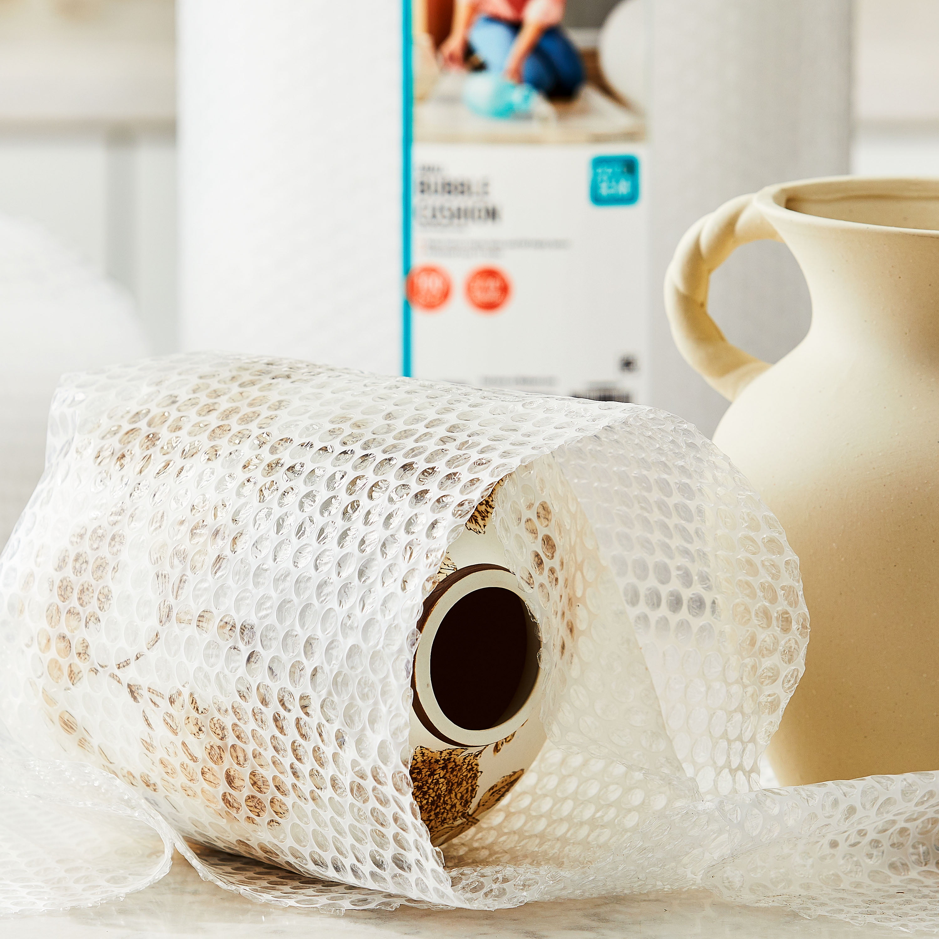 Pen+Gear 12" x 100' Bubble Cushion Roll with 3/16" Small Bubbles for Packing and Shipping