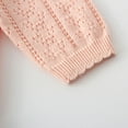 thumbnail image 6 of Generic Warm Winter Tops Toddler Girls Cut Out Knitted Cardigan Long Sleeve Jacket with Lace Neckline Shawl Baby Jumper Autumn Dress Outfits(Pink,3-4 Years), 6 of 8