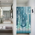 thumbnail image 3 of 36x72 Inch Merry Christmas Extra Long Shower Curtains Winter Tree Forest Polyester Bath Curtain Farmhouse Xmas Wonderland Fabric Shower Curtain for Kids Bathroom Decor Waterproof with Hooks, 3 of 6