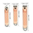 thumbnail image 2 of Unique Bargains 3 Pc Nail Clippers Portable Nail Clipper Set for Nail Care Rose Gold Stainless Steel, 2 of 7