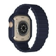 thumbnail image 4 of Compatible for Magnetic Silicone Apple Watch Band Ultra 2/1 49mm with Bumper Case, Waterproof Sport Strap Men Women Lightweight for iWatch Series 10 9 8 7 6 SE 5 4 3 2 1 Ultra, Darkblue, 4 of 7