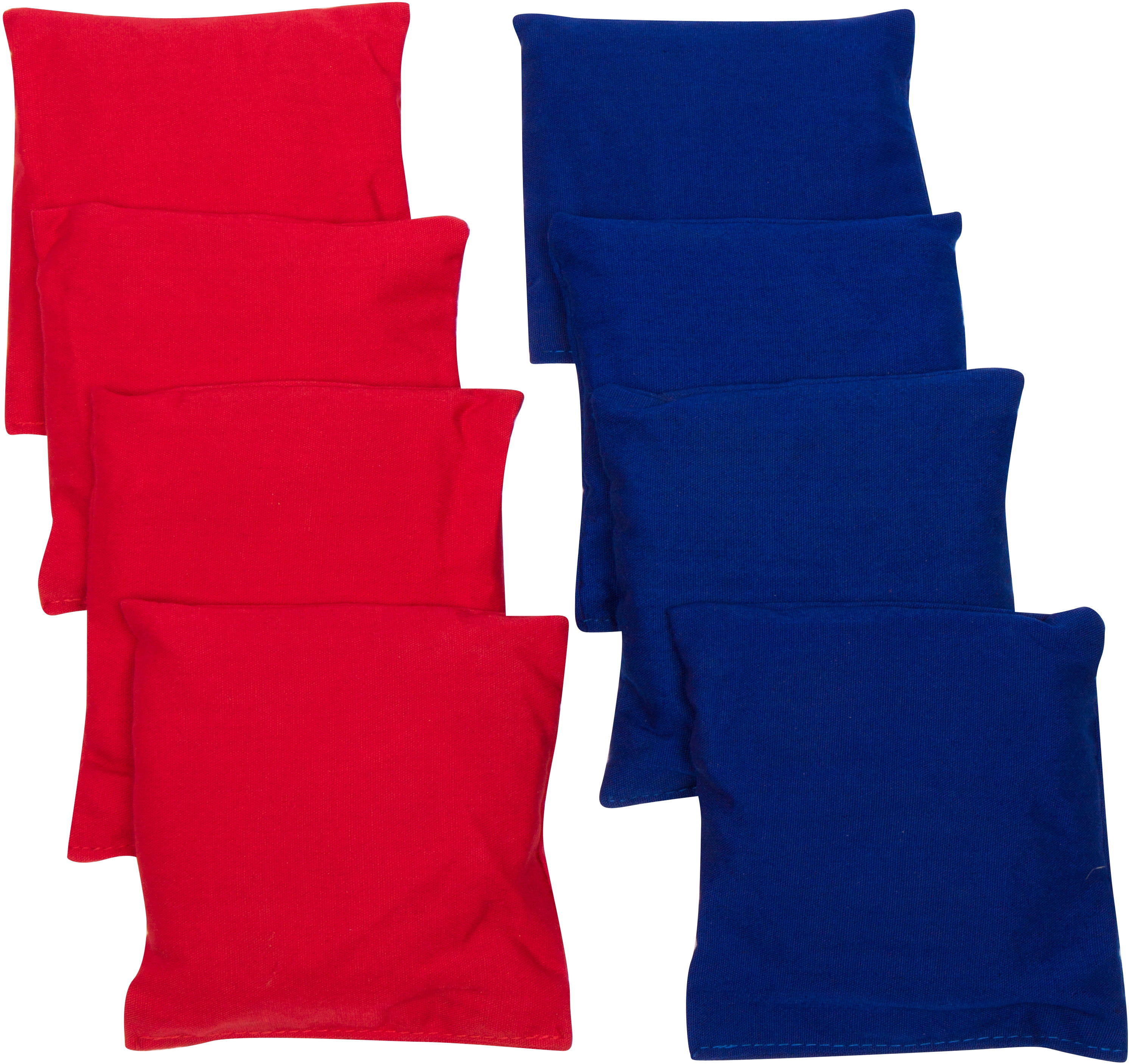8 Water Resistant Cornhole Bean Bags Set Tailgate Toss  Red and Royal Blue 