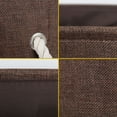 thumbnail image 4 of Home Linen Storage Bin Basket Closet Clothes Box Container Organizer Chocolate Color M Size 1 Pack, 4 of 7