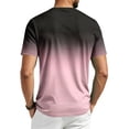 thumbnail image 5 of Mens Summer Shirts Short Sleeve Crew Neck Floral Gradient Tees Casual Beach Hawaiian Vintage T Shirts, 2XL, 5 of 5