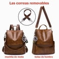 thumbnail image 4 of Mochila Mujer Moda Impermeable Antirrobo Bolsa Para Mujer MARRON CLARO PU mochila, casual, mujer, 4 of 4