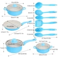 thumbnail image 4 of MDHAND 13-Piece Cookware Set, Sky Blue Kitchen Pots and Pans Set with Glass Lids, Nonstick, Durable Iron Construction, Gift Box Packaging, 4 of 8