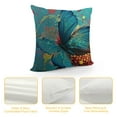 thumbnail image 4 of TIAOTIAOHOU Butterfly Decorative Throw Pillow Cover Case Watercolor Butterflies Lotus Flower Bold Splash Cases Square Standard Cushion Covers for Couch Sofa Bed, 4 of 5