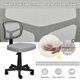thumbnail image 5 of Silla de Oficina Costway Respaldo Bajo Altura Regulable Gris 50 x 50 x 79-91 cm, 5 of 10