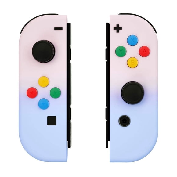 Modded Zone Manettes Joy-Con Personnalisées Finition Toucher Doux Design Unique... (Plusieurs Designs Disponibles) (Dégradé Rose/violet)
