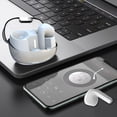 thumbnail image 4 of Amzcrzy Electrónica para hombres Organizador de electrónica Cámara digital Auriculares inalámbricos Bluetooth con micrófono, auriculares estéreo para teléfono móvil Accesorios para juegos Gadgets par, 4 of 4