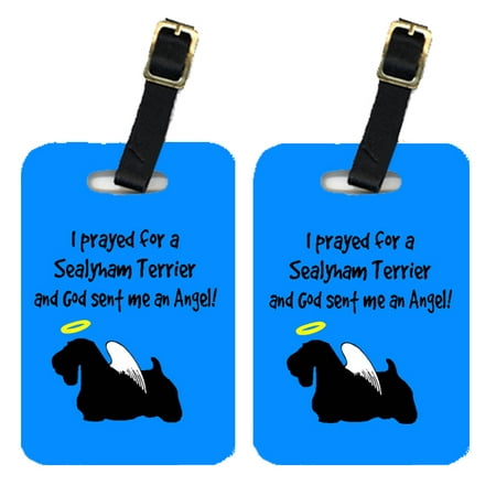 Pair of 2 Sealyham Terrier Luggage Tags