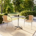 thumbnail image 3 of Flash Furniture 31.5'' Square Aluminum Indoor-Outdoor Table Set with 2 Beige Rattan Chairs, 3 of 13