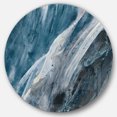 thumbnail image 1 of Designart 'Splash Blue Indigo' Geometric Metal Circle Wall Art, 1 of 3