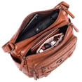 thumbnail image 6 of PULLIMORE Crossbody Bag for Women Soft PU Leather Shoulder Bag Ladies Purse and Handbags Lightweight Multi Pocket Pocketbook, Brown, 6 of 8