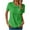 Green, variant on Fesfesfes Essentials Shirt Women's Solid Round Neck T-shirt Hollow Loose Short Sleeve Tops Womens Basic Tee S(US:4)