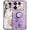 Purple, variant on for Infinix Note 40 Pro Slim Case, Crystal Bling Clear Glitter Sparkle Diamond Flowers Floral Design Soft Silicone Cover with Ring Kickstand for Infinix Note 40 Pro HSF-Purple
