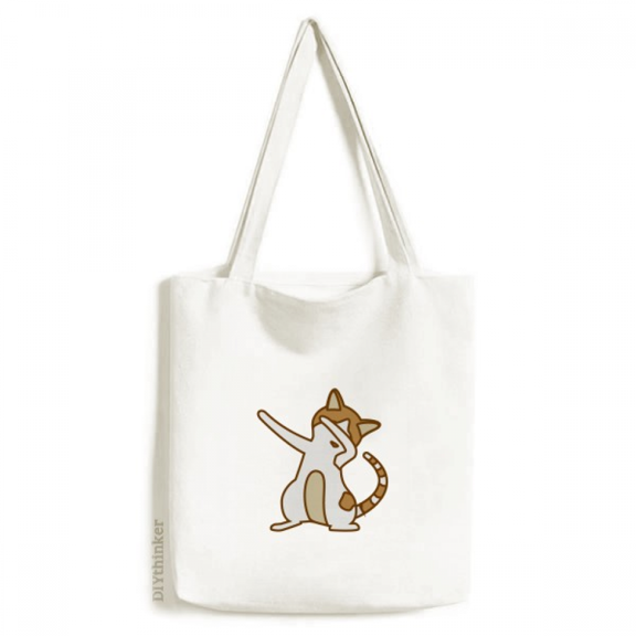 Cat Speckled Glasses Art Deco Fashion Tote Canvas Bag Shopping Satchel Casual Handbag