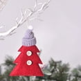 thumbnail image 6 of Lksixu Christmas Tree Hanging Ornaments, Christmas Decorations 4.7 inch Felt Fabric Christmas Tree Shape Pendants with Knitted Hat, Farmhouse Xmas Tree Baubles Small Crafts Gifts for Holiday Party, 6 of 7