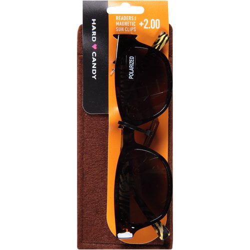 Hard Candy with Sun Clips Reading Glasses and Case, Get Wild