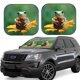 thumbnail image 1 of Fotbe Tree Frog Sitting On Sunflowes Juego de 2 Piezas de Parasoles para Parabrisas | Bloqueador Solar para Auto | Accesorios Plegables para Protección Solar Interior-Medium, 1 of 6