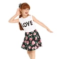 thumbnail image 4 of LittleSpring Little Girls 2-Piece Casual Floral Tank Top and Skirt Set, Size 6, 4 of 6