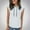 White, variant on Hvot&aat Women's Summer Sleeveless Hooded Pullover Straight Tailored Fit T-Shirts Solid Color Tops