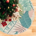 thumbnail image 5 of FMSHPON Tropical Plants Xmas Christmas Tree Skirt Stand Mat for Holiday Party Decoration Indoor Outdoor 48 inches, 5 of 6