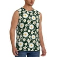thumbnail image 2 of Bingfone White Daisies and Bee Pattern Men's Tank Tops Workout Sleeveless Tee Shirts Running Beach Tanks for Men-X-Large, 2 of 8