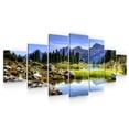thumbnail image 1 of Startonight Large Canvas Wall Art Landscape - Summer through the Mountains and Firs - Huge Framed Modern Set of 7 Panels 40 x 95 Inches, 1 of 5