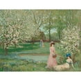 thumbnail image 2 of Charles Conder 14x12 Gold Ornate Wood Frame and Double Matted Museum Art Print Titled - The Howe in Spring, 2 of 4