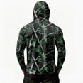 thumbnail image 7 of Men Hooded Long Sleeve Sun Protection Jacket Camouflage Print Lightweight Pullover Outdoor Casual Top with Zipper Pocket, 7 of 7